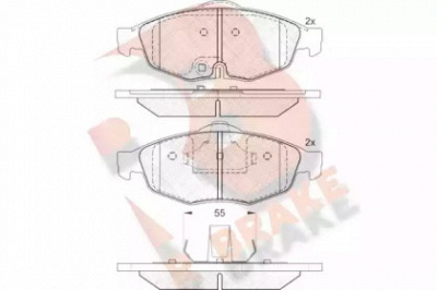 R BRAKE rb1559 -  Комплект тормозных колодок, дисковый тормоз